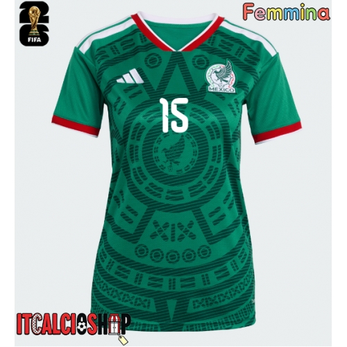 Messico Israel Reyes #15 Prima Maglia Femmina Mondiali 2026 Manica Corta
